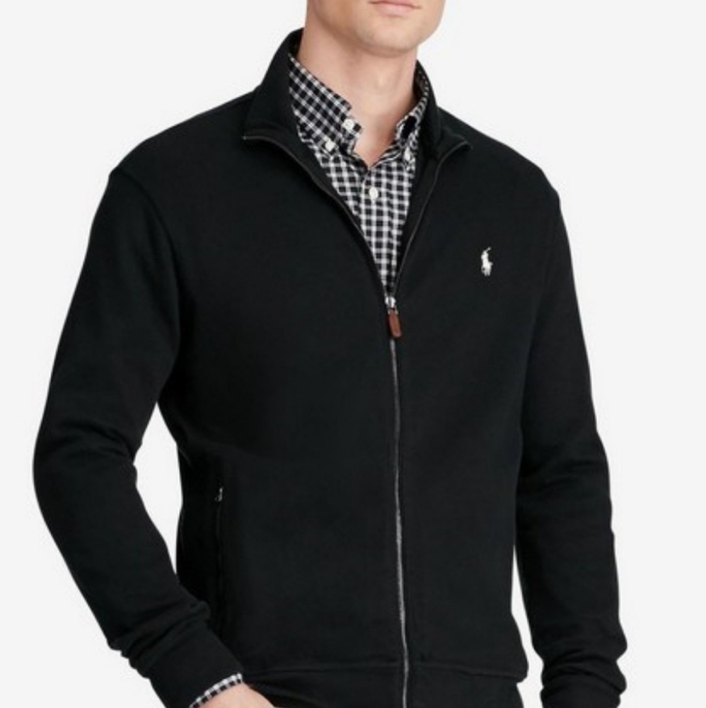 Full Zip Mock Neck Estate Rib